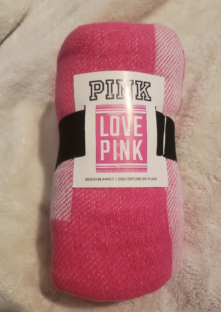 Pink Victorias Secret Beach Blanket